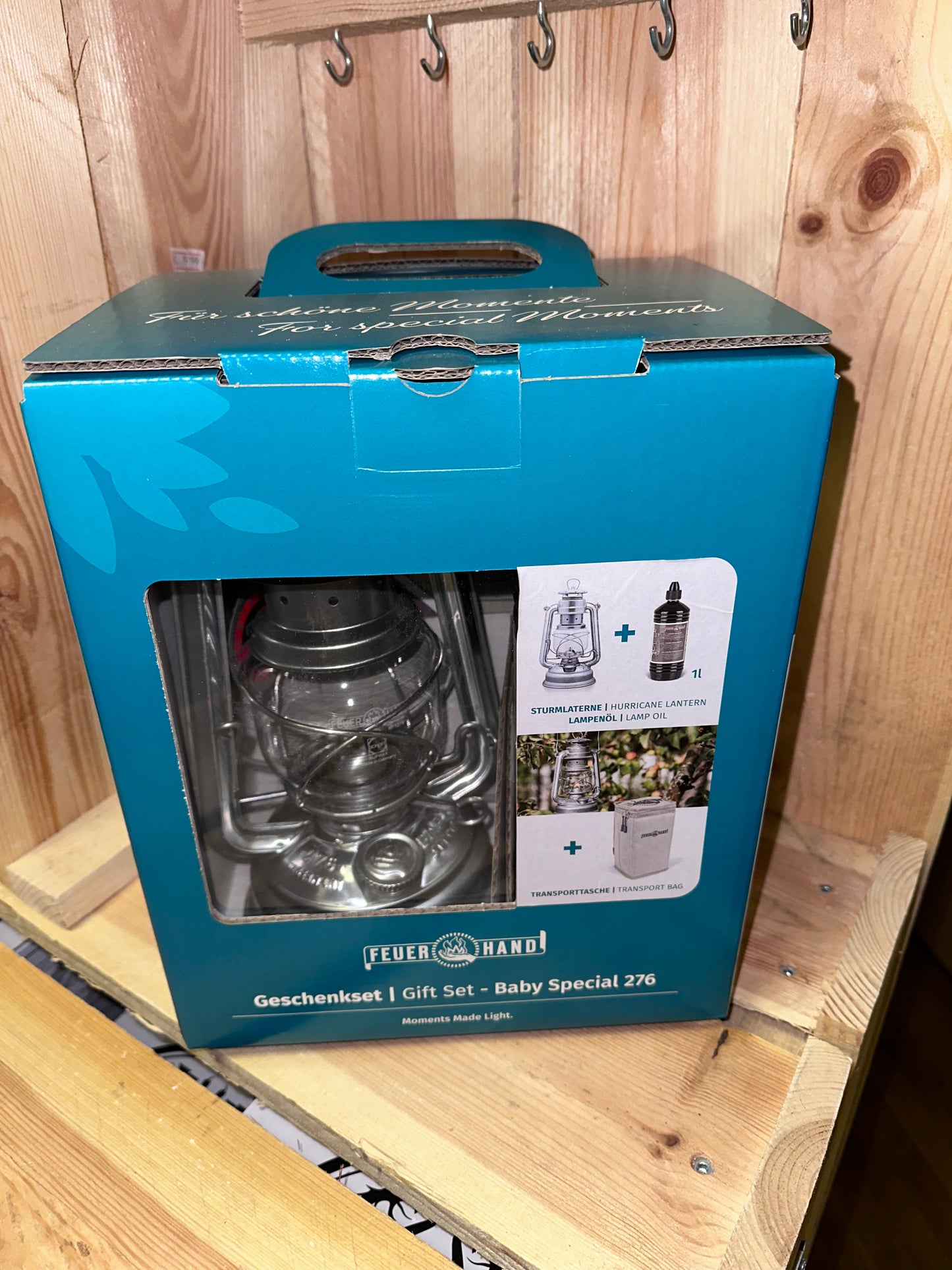Geschenkset mit Box Feuerhand Sturmlaterne Baby Special 276