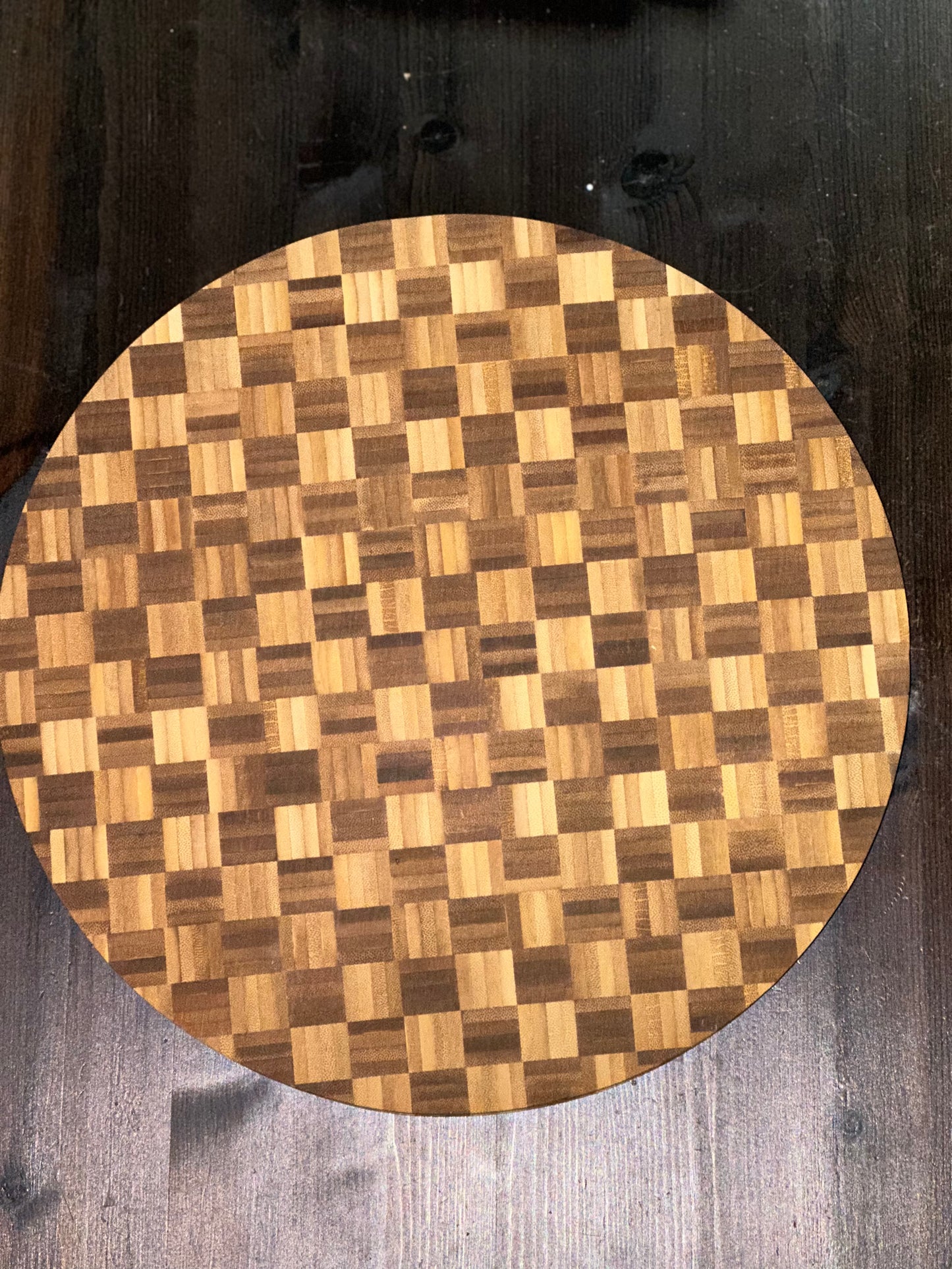 Schneidebrett Bambus rund