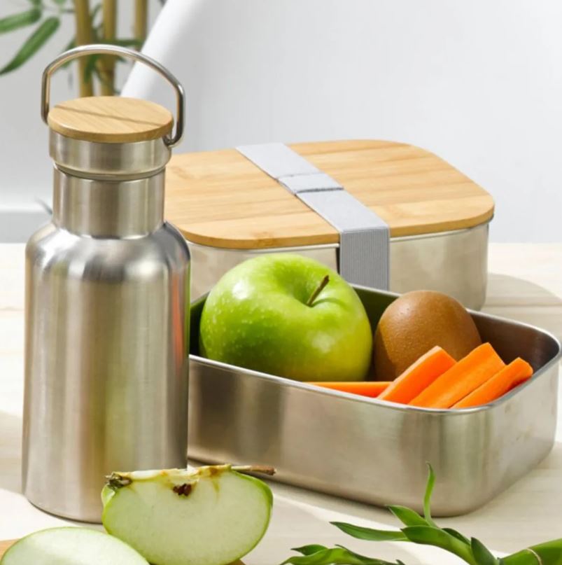 Lunchbox-Set, 2-tlg. Thermosflasche 300ml + Lunchbox