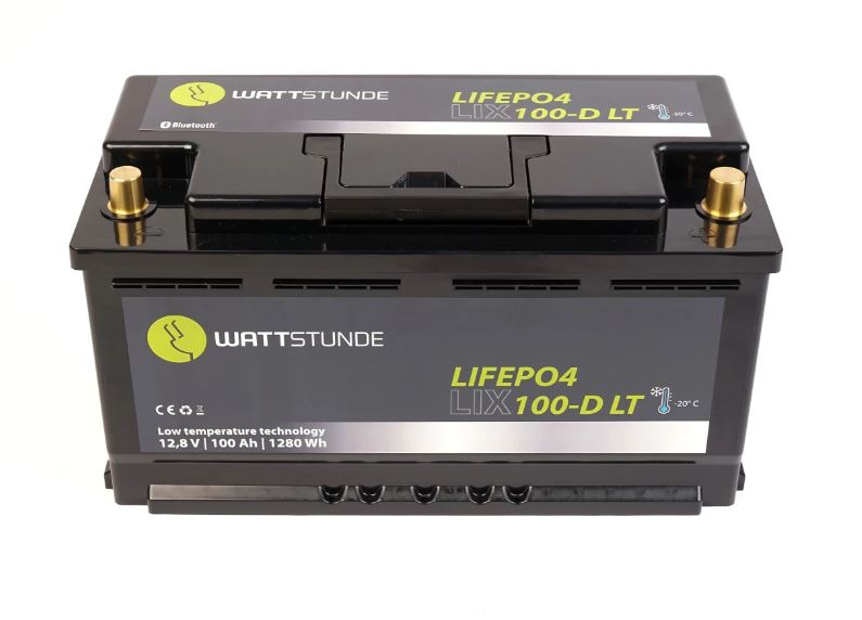 WATTSTUNDE® Lithium 12V 100Ah LiFePO4 Batterie LIX12-100D-LT (bis