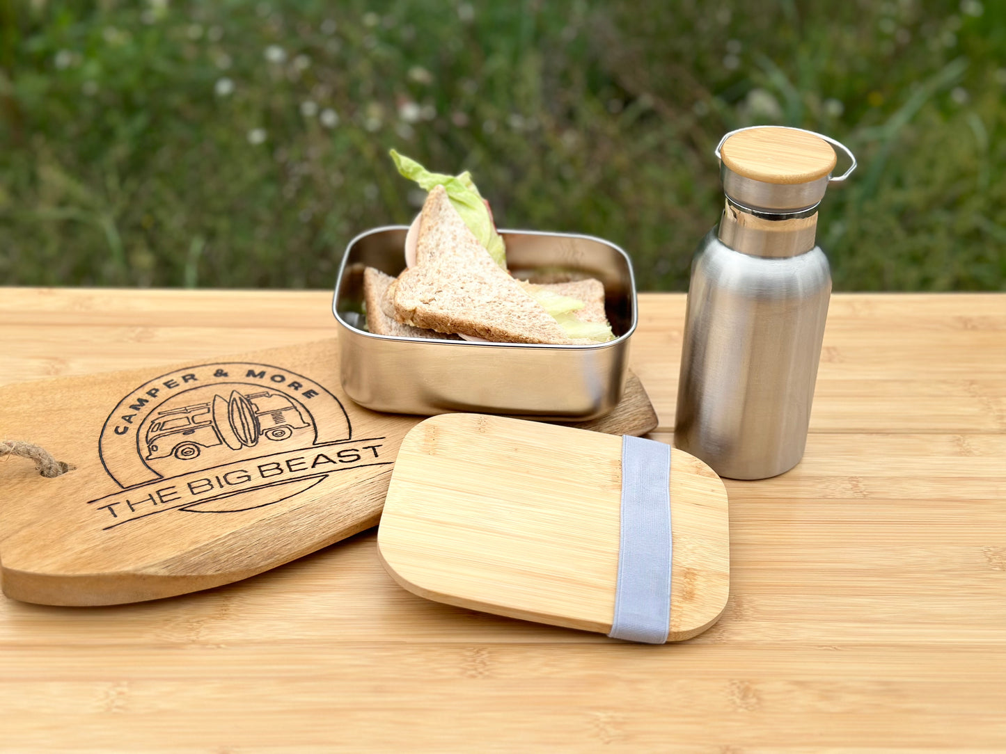 Lunchbox-Set, 2-tlg. Thermosflasche 300ml + Lunchbox