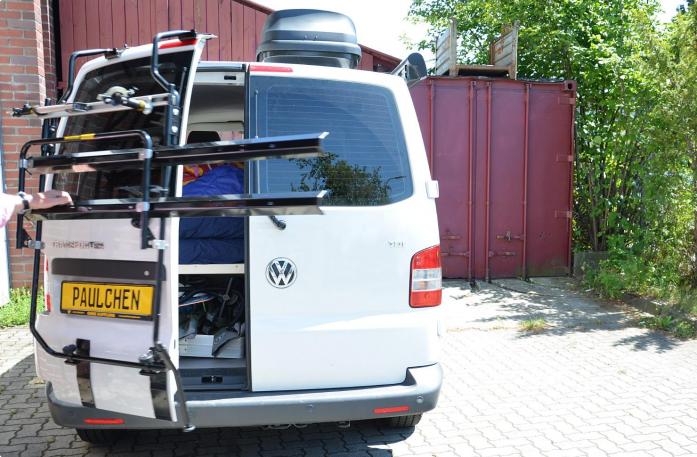 Paulchen Heckträger für VW T5/T6 mit Flügeltüren