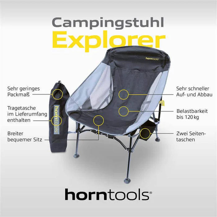 campingstuhl geringes packmaß horntools - Campingstuhl Explorer – TheBigBeast