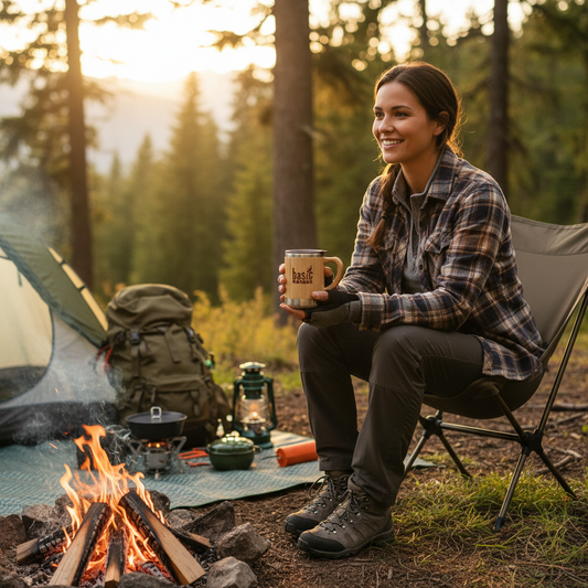 BasicNature Edelstahlbecher 'Bambus'