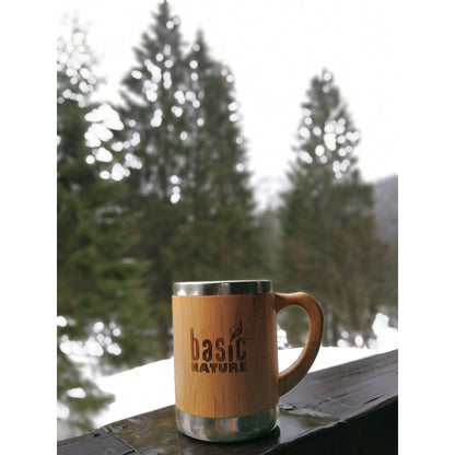 BasicNature Edelstahlbecher 'Bambus'