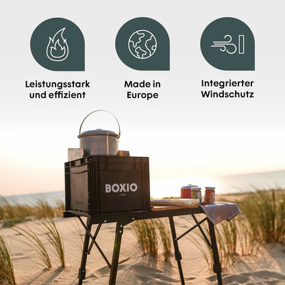 BOXIO COOK 2.0 – Der kompakte Gaskocher im Eurobox-Format