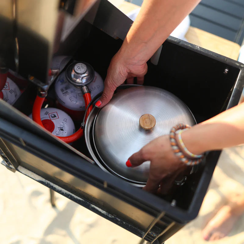 BOXIO COOK 2.0 – Der kompakte Gaskocher im Eurobox-Format