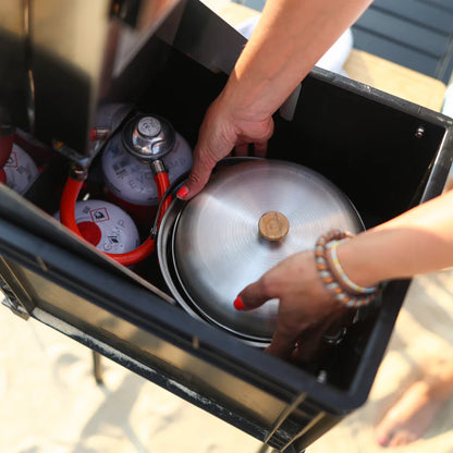 BOXIO COOK 2.0 – Der kompakte Gaskocher im Eurobox-Format