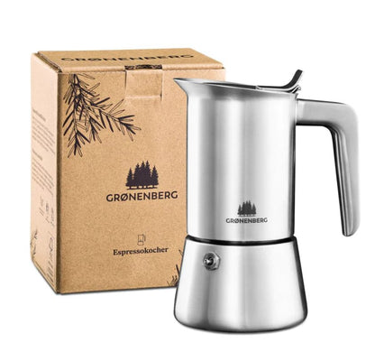 Groenenberg Espressokocher 2.0 (Neues Design) 0,3L (Edelstahl)