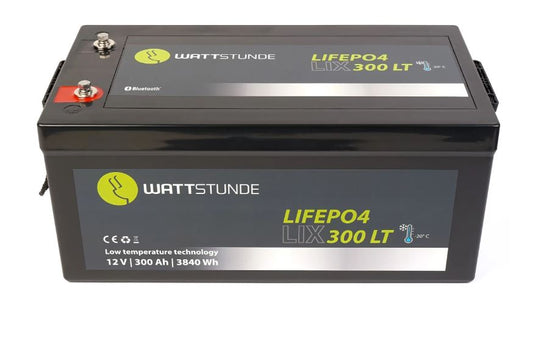 WATTSTUNDE® Lithium 12V 300Ah LiFePO4 Batterie LIX12-300-LT (bis -20°C)
