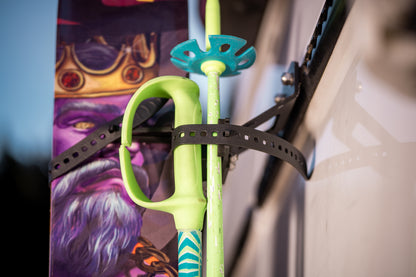 PUSHrack Skihalter für Skistöcke (für bis zu 2 Paar)