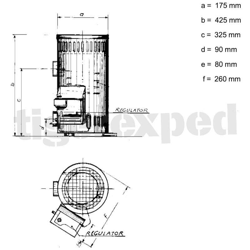 Dieselofen "Sibirien", 1,8 oder 2kW