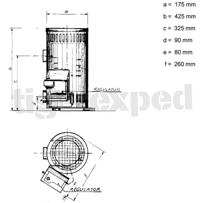 Dieselofen "Sibirien", 1,8 oder 2kW